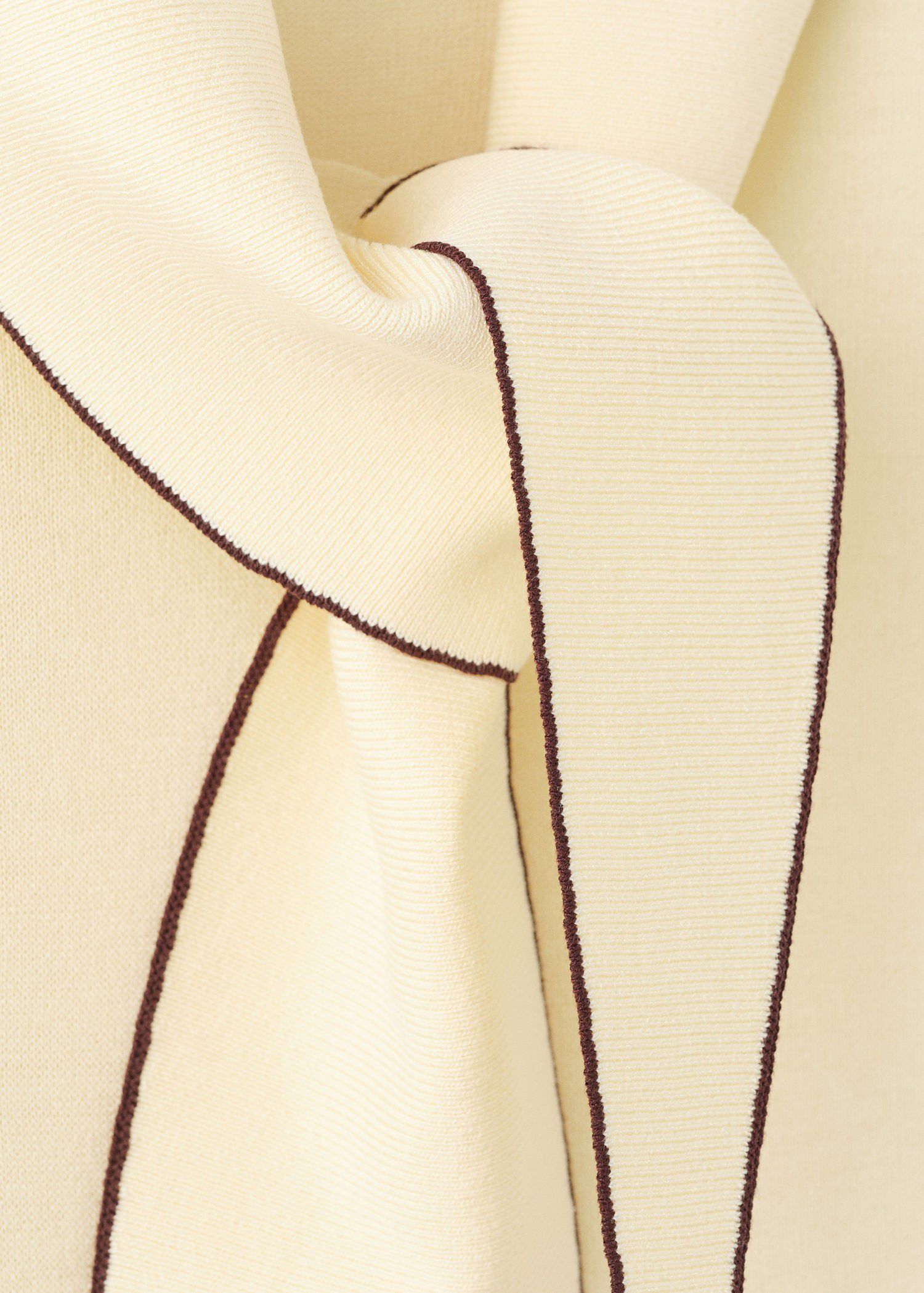 Knitted top with scarf detail