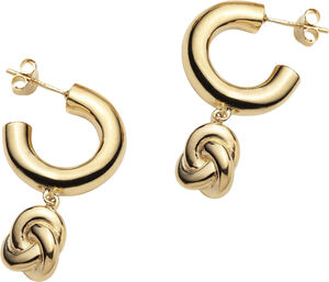 Knot Huggie Hoops