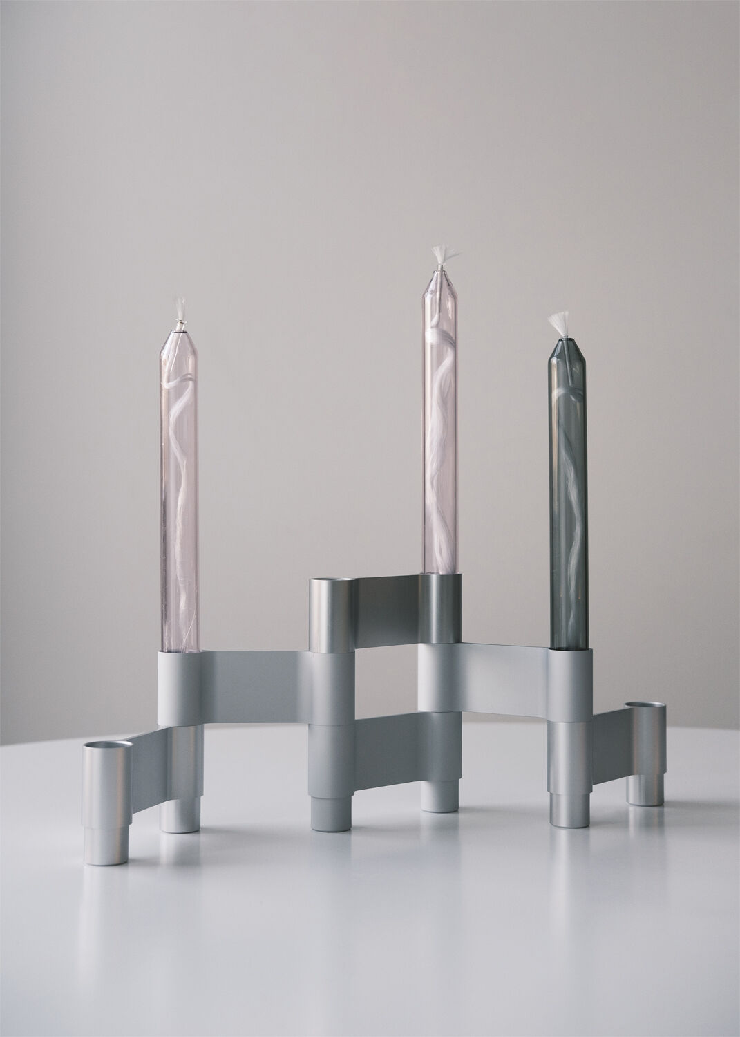 LINK, CANDLE HOLDER, MATT ALUMINIUM, 11060M