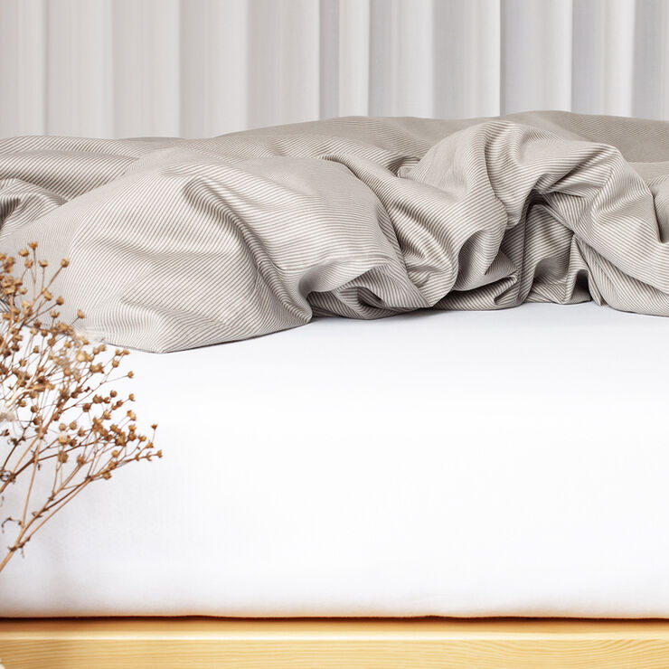 Økologisk boxlagen, jersey - GOTS, hvid