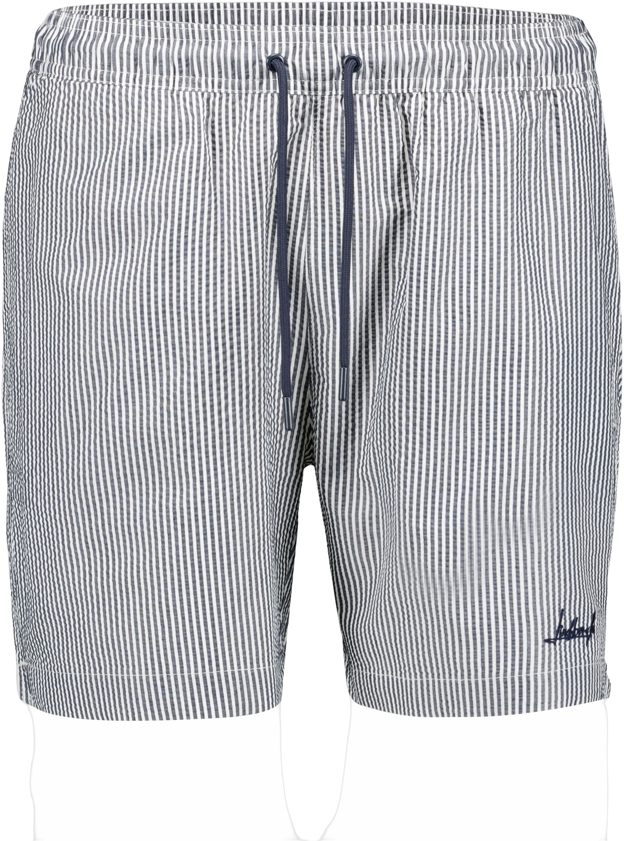 Striped seersucker swim shorts