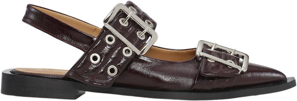 Feminine Buckle Ballerina Naplack