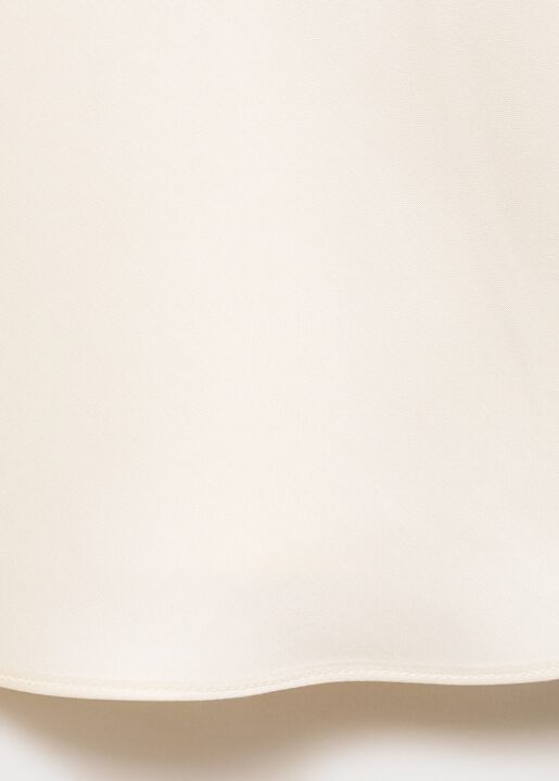 Satin blouse with draped neck