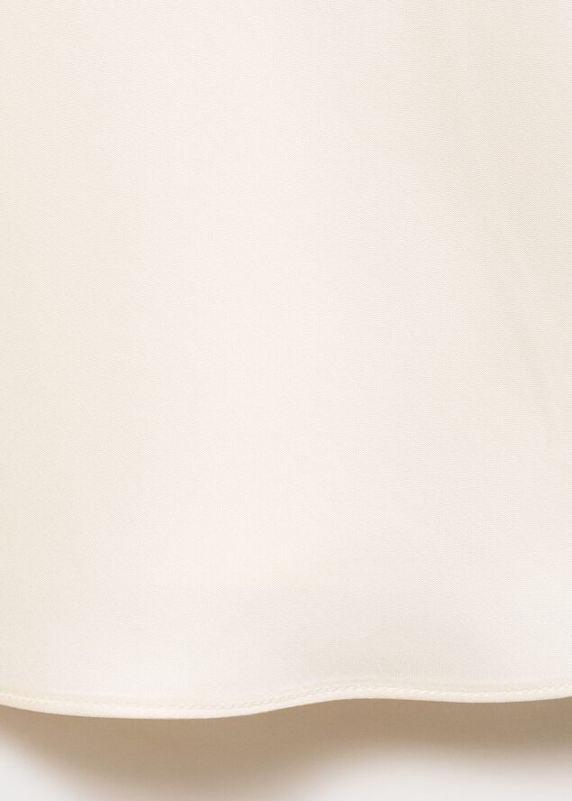 Satin blouse with draped neck