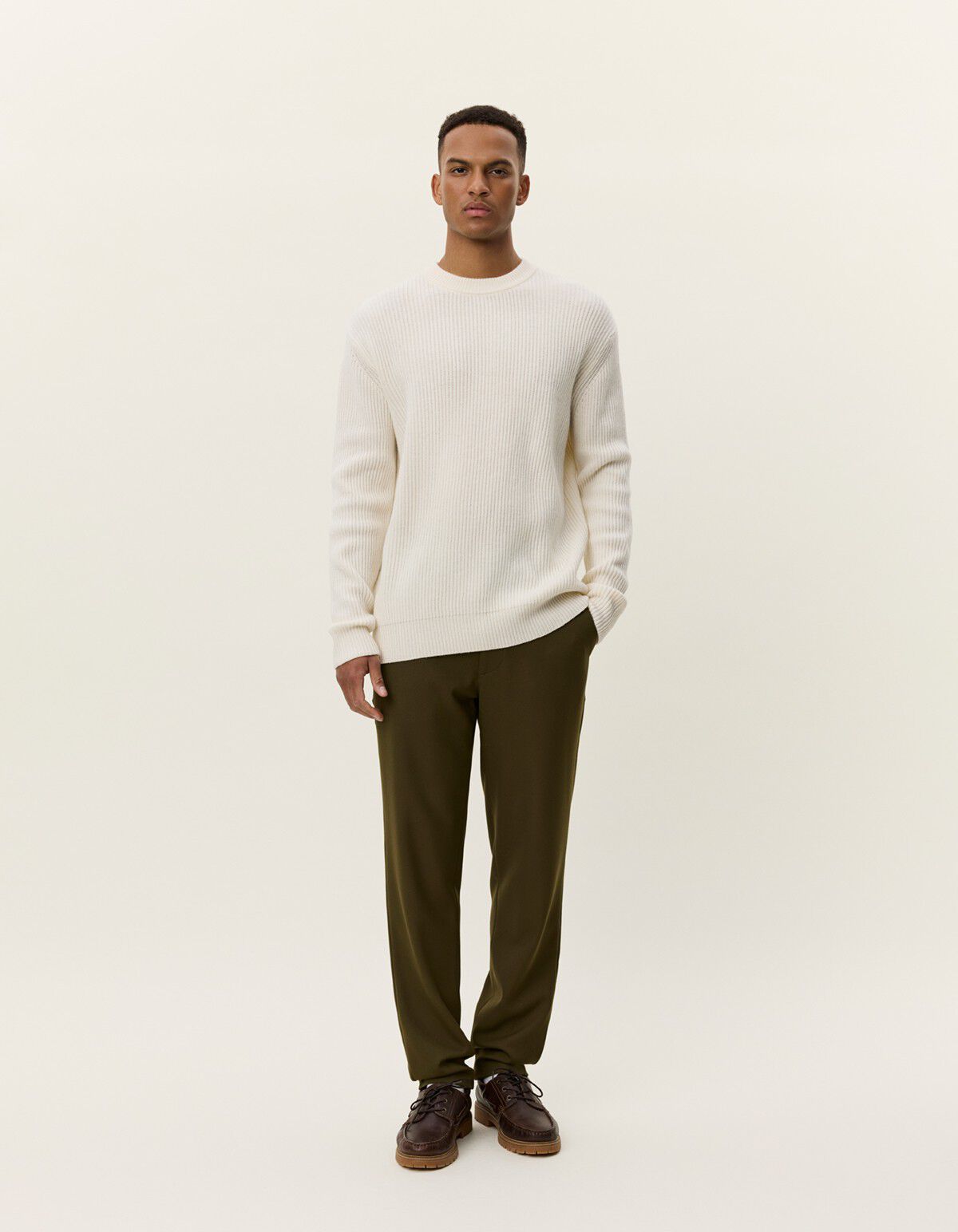 Eddie Wool Rib Crewneck Knit