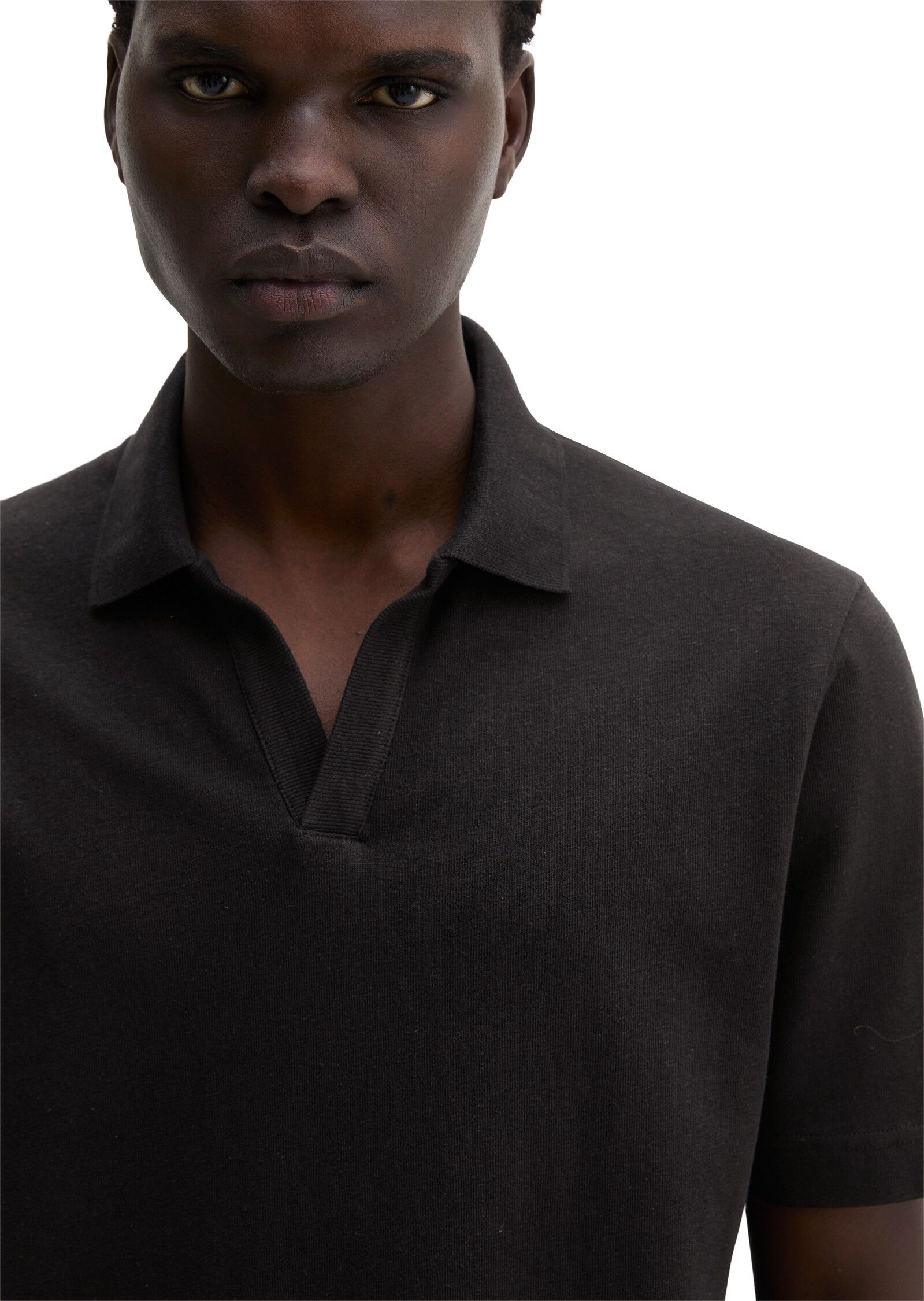 Poloshirt, short sleeve, ribbed cam