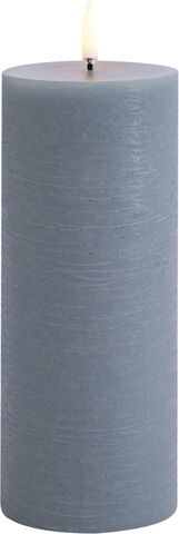 LED pillar candle, Hazy blue, Rustic, 7,8 x 20,3 cm 4/24