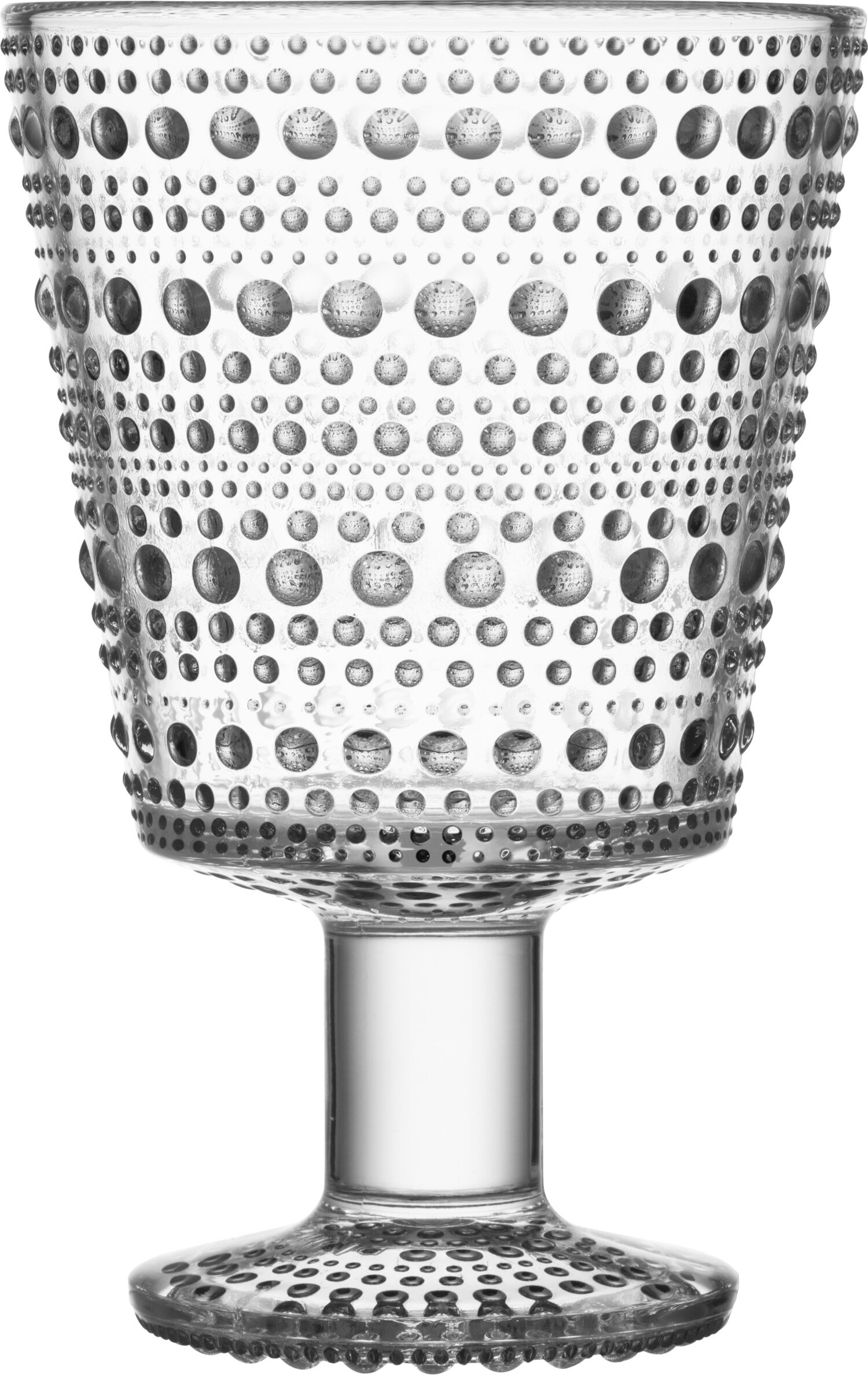 Kastehelmi glas p&aring; fod 30 cl - klar 2 stk