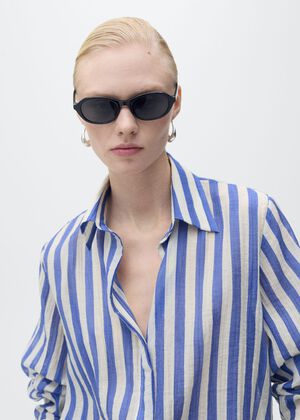 Striped lyocell shirt