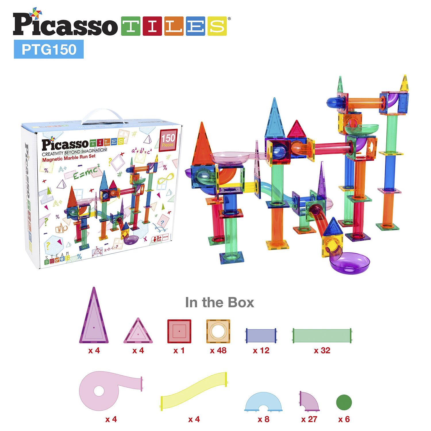 Picasso Tiles 150pc Marbl