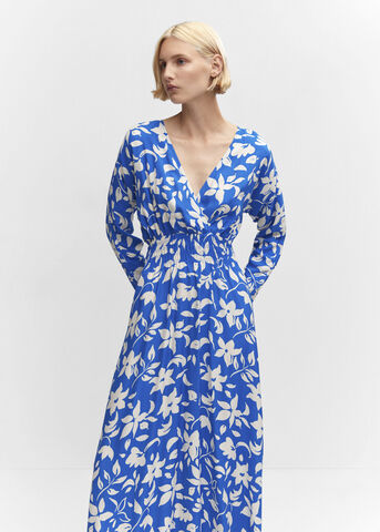 Printed dress with ruffled detail