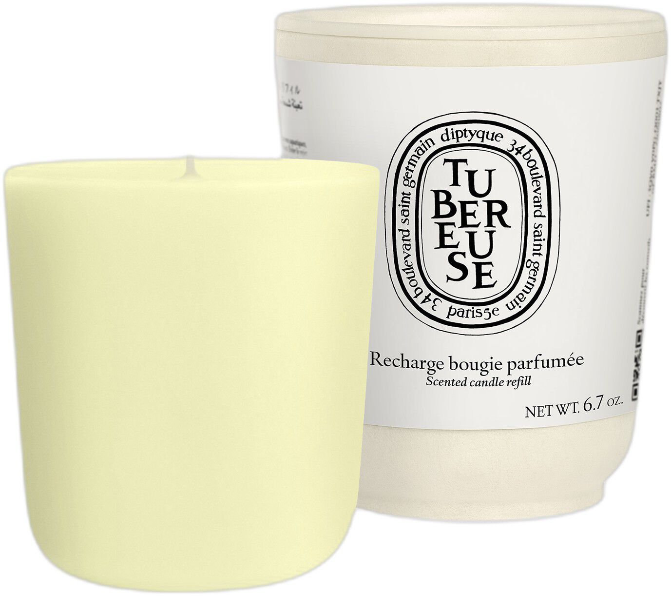 Refill classic candle Tub&eacute;reuse 190g / 6,7 oz