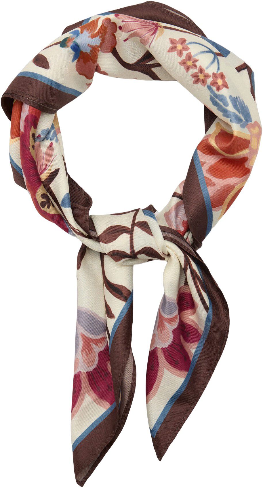 Floral-print scarf