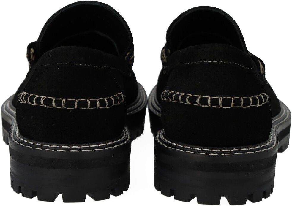 Penny loafer med kontraststikninger