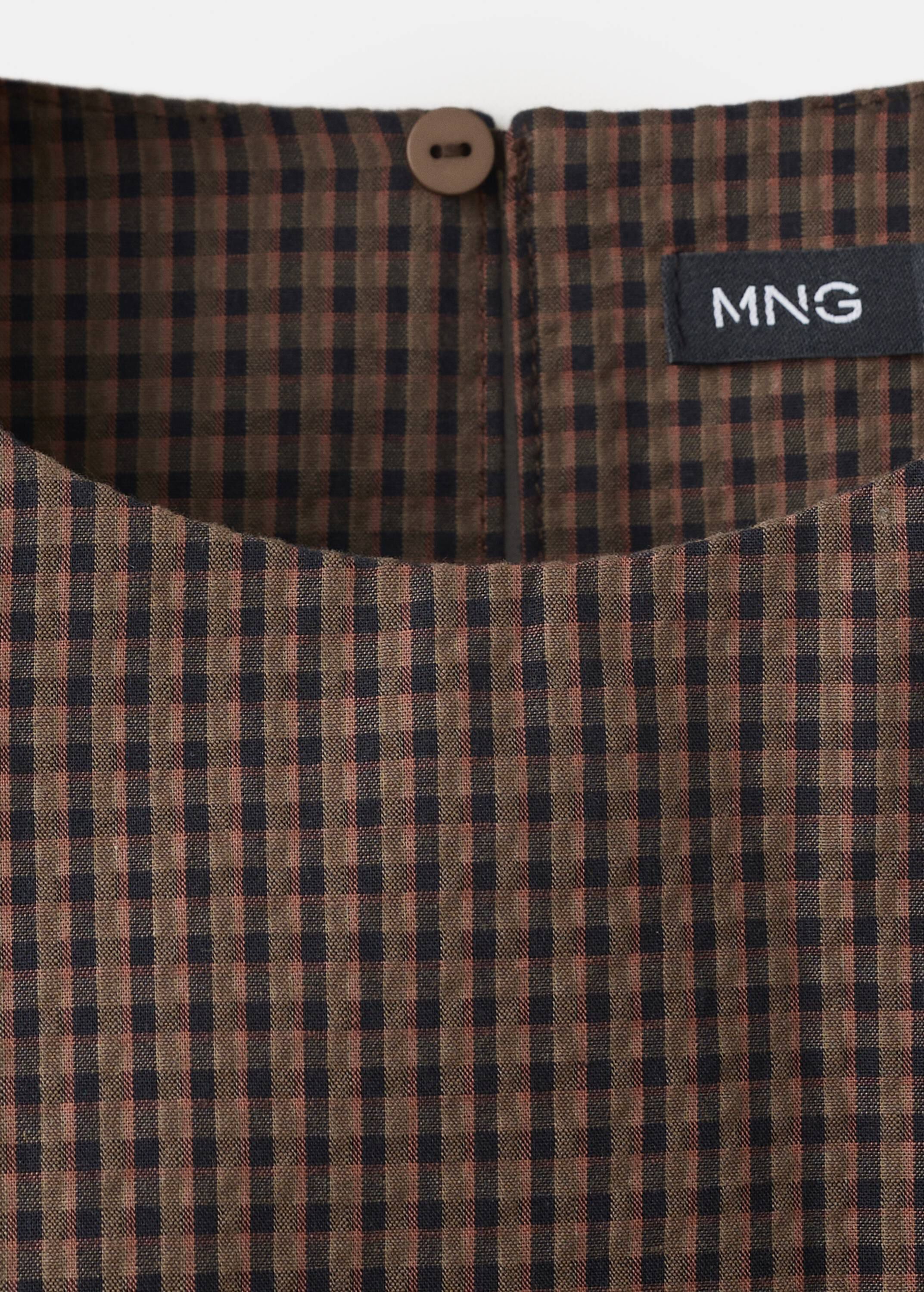 Gingham check cottoned dress