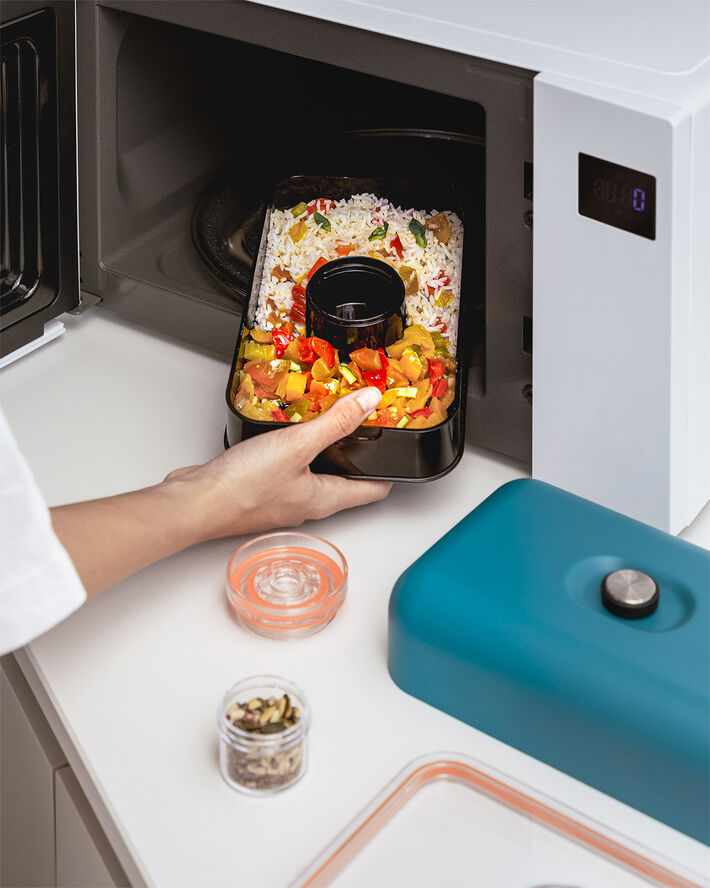 Lunchbox - Stone Finish - Hot Red