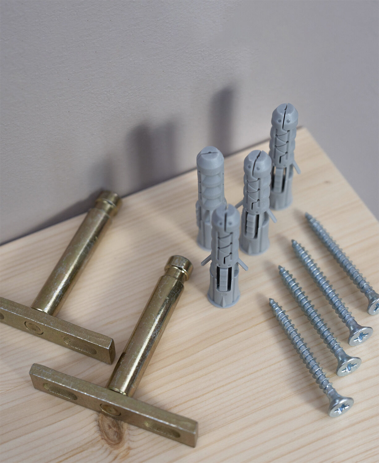 Floating wooden shelves