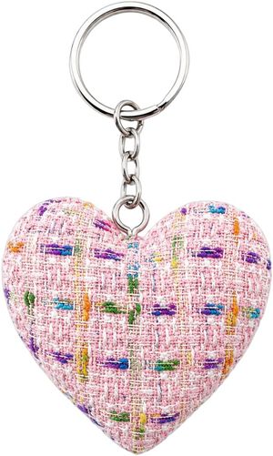 pink woven heart