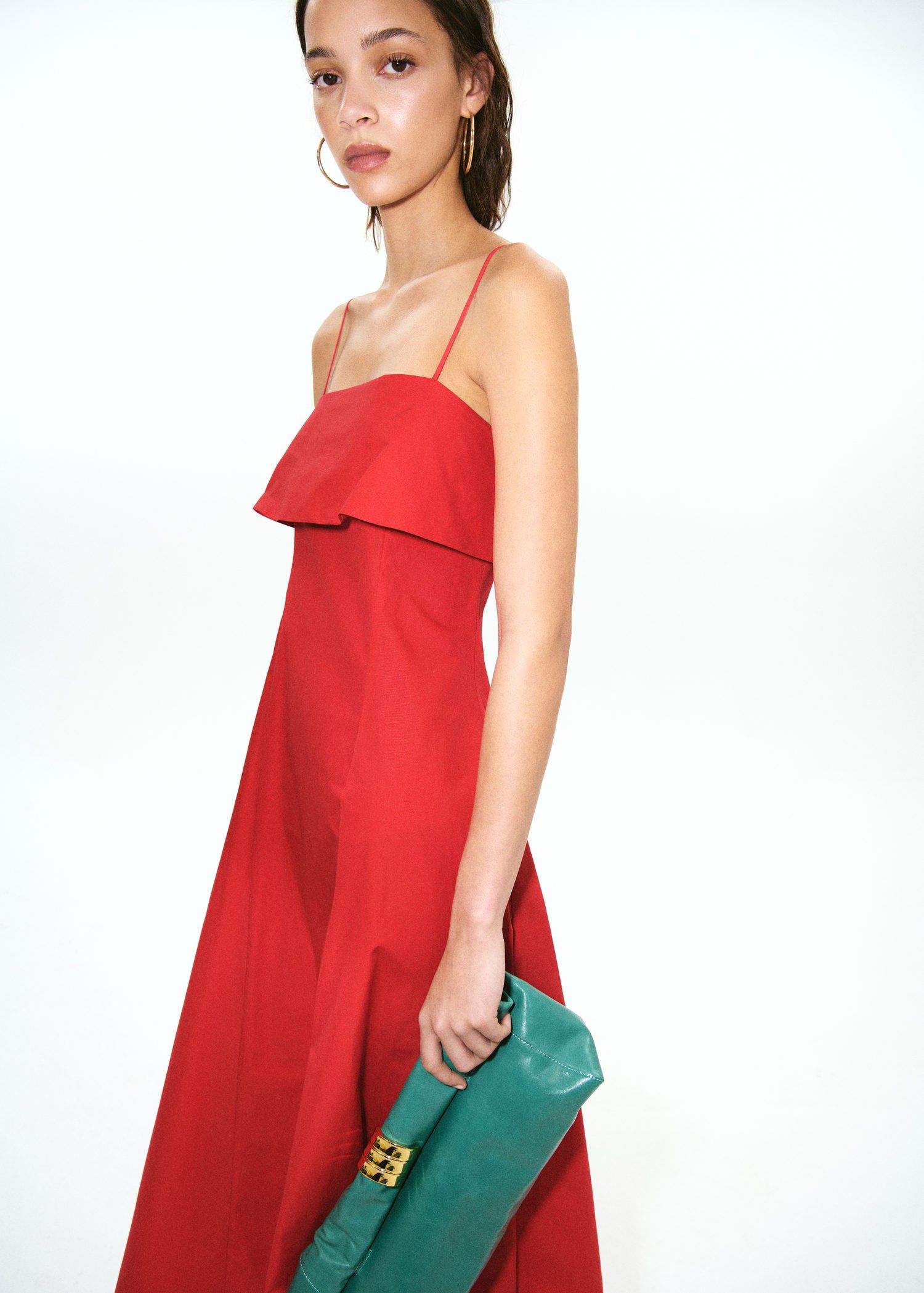 Flared midi-dress