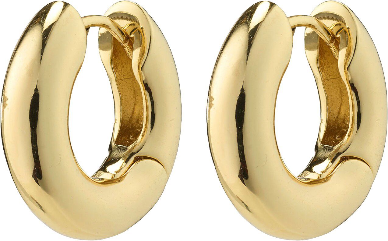 AICA chunky huggie hoop earrings gold-plated