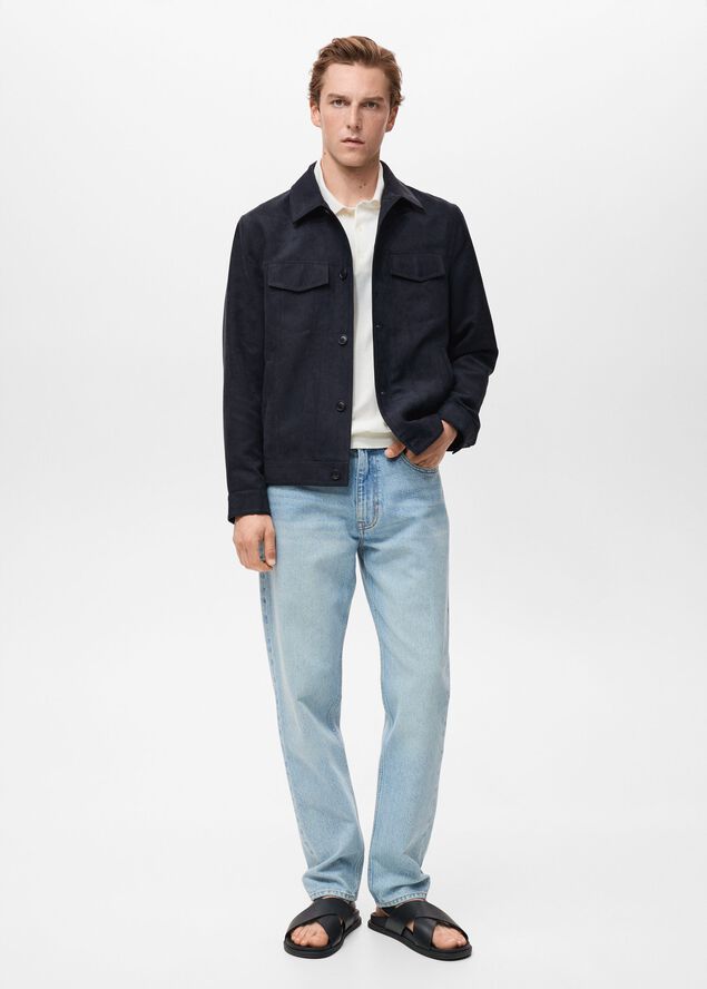 Leather-effect biker jacket