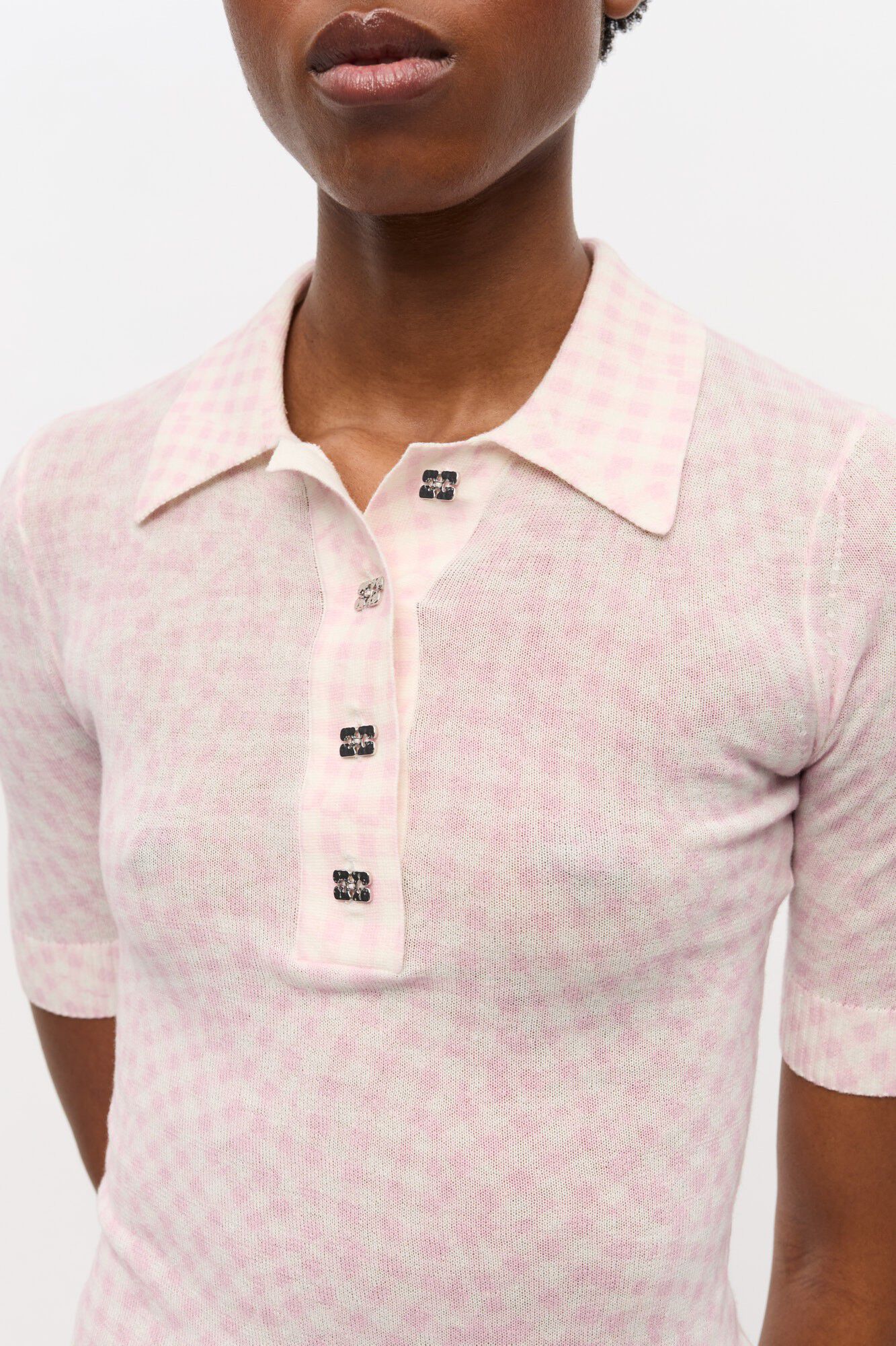 Sheer Cotton Printed Polo