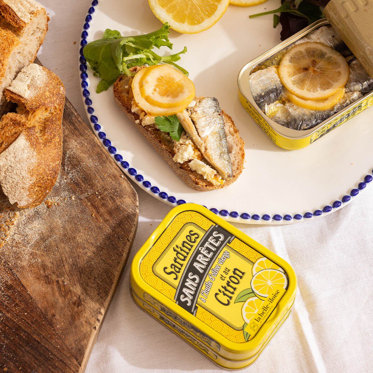 Benfri sardiner med olivenolie og citron