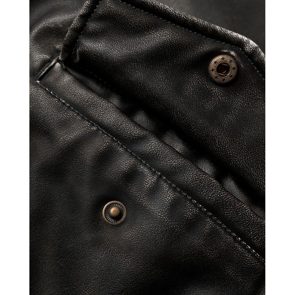 WBBue Washed PU Jacket
