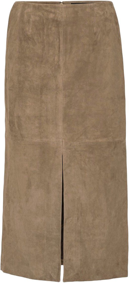 SUEDE MIDI PENCIL SKIRT