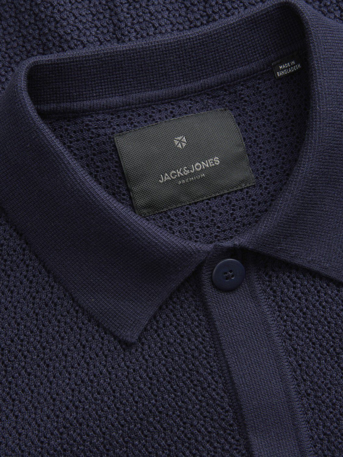 JPRBLAOWEN KNIT BUTTON THROUGH POLO