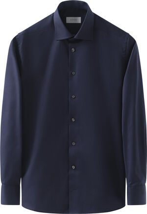 Contemporary Fit Dark Blue Signature Twill Shirt