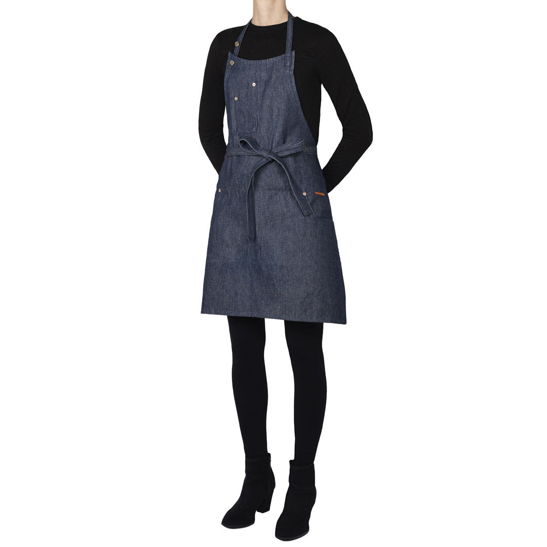 Five Pockets Apron , Slim Fit, Denim Brut