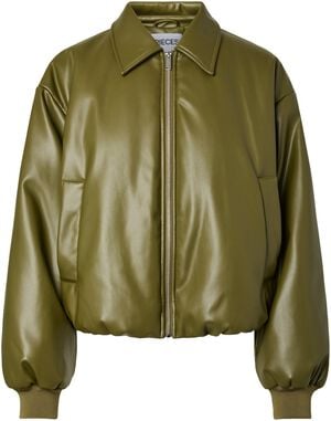 PCLARA PADDED COATED BOMBER JACKET