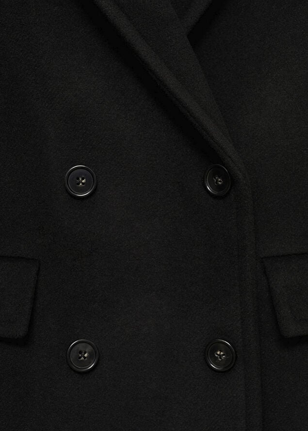 Double-breasted wool coat