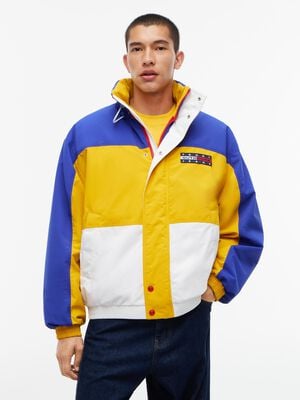 Colour-Blocked Relaxed Padded Jacket