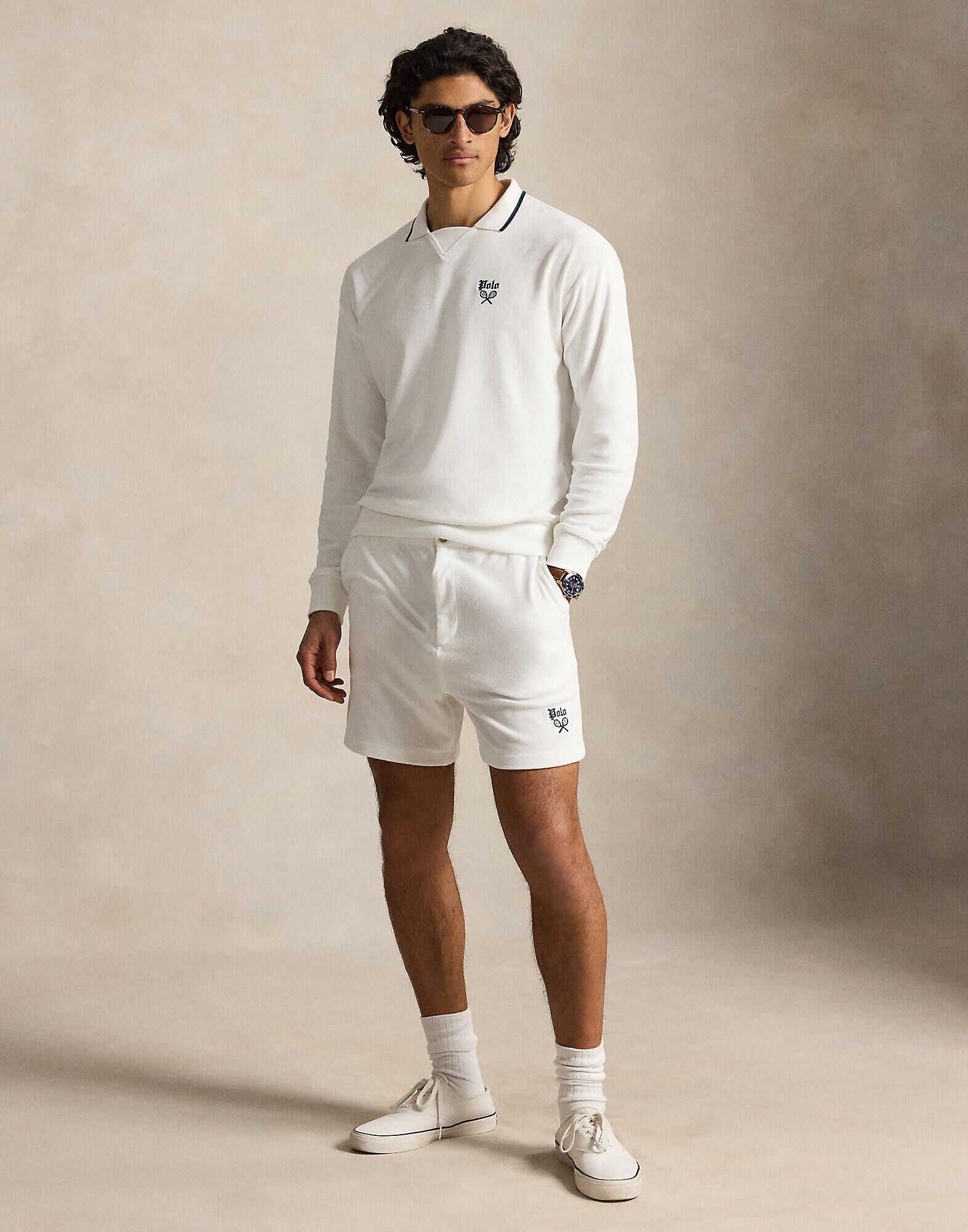 Terry Polo-Collar Sweatshirt