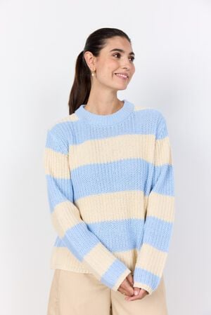 SC-REMONE STRIPE 38 Pullover Lyseblå