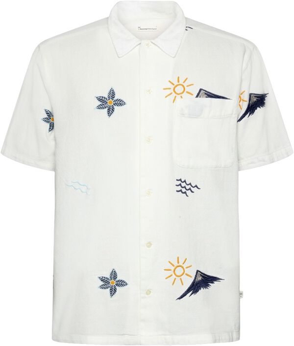 Box Fit Short Sleeve Shirt With Embroidery - Gots/Vegan