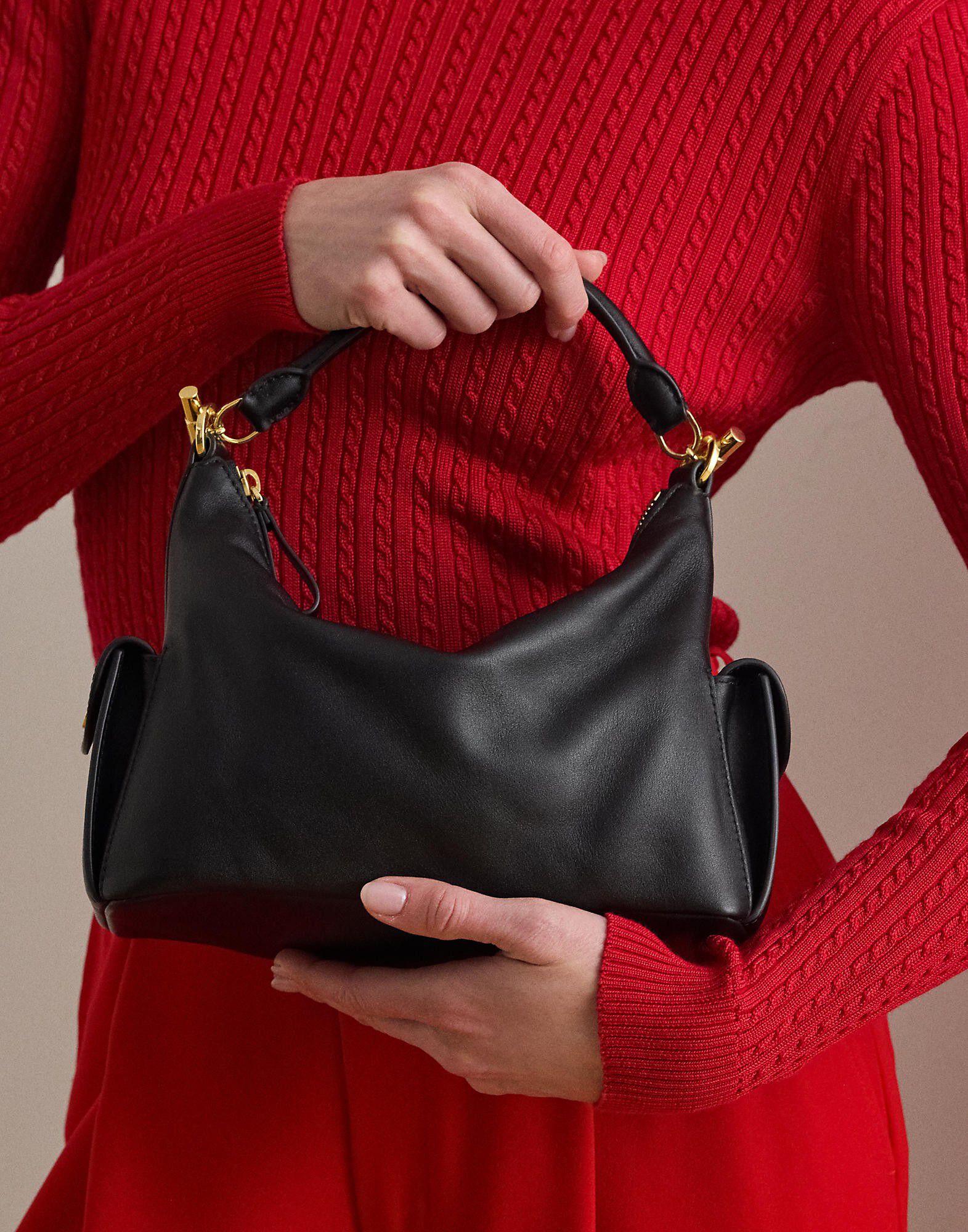 Nappa Leather Small Blaike Shoulder Bag