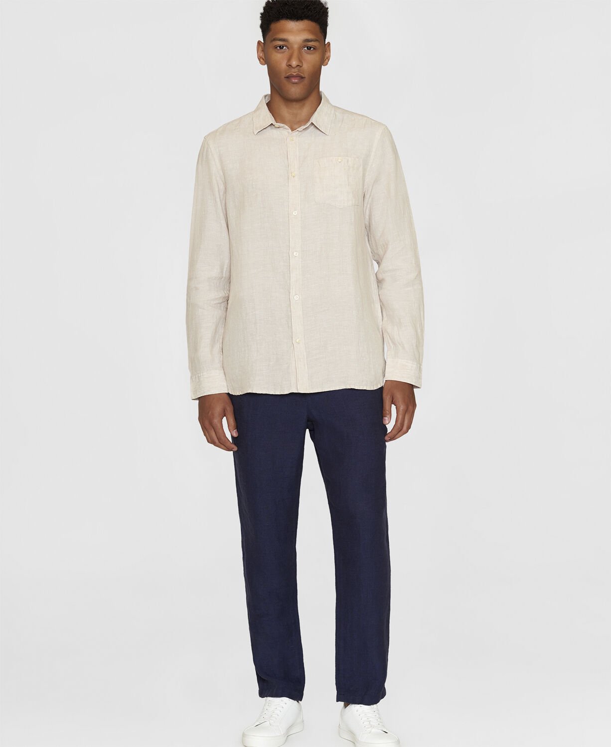 Regular linen shirt GOTS/Vegan