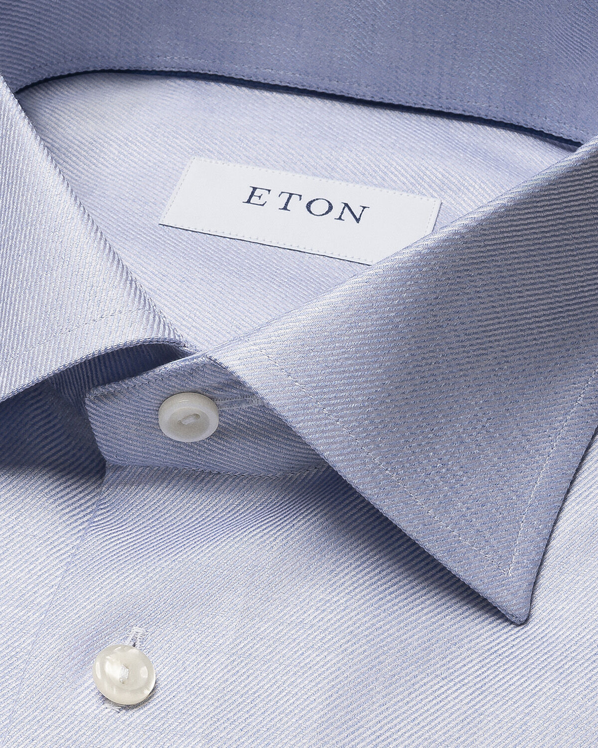 Slim Fit Dark Blue M&eacute;lange Solid Cotton Tencel Lyocell Shirt