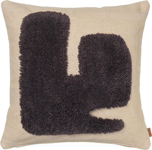 Lay Cushion - Sand/Dark Brown