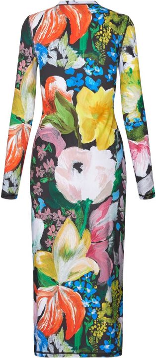 Gathered Long Sleeve Midi Dress, 2244 Stocking Jersey