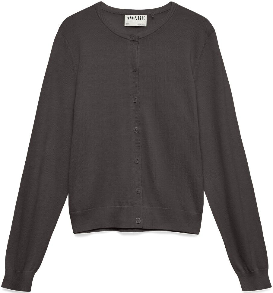 AWCARA LS O-NECK WOOL CARDIGAN NOOS