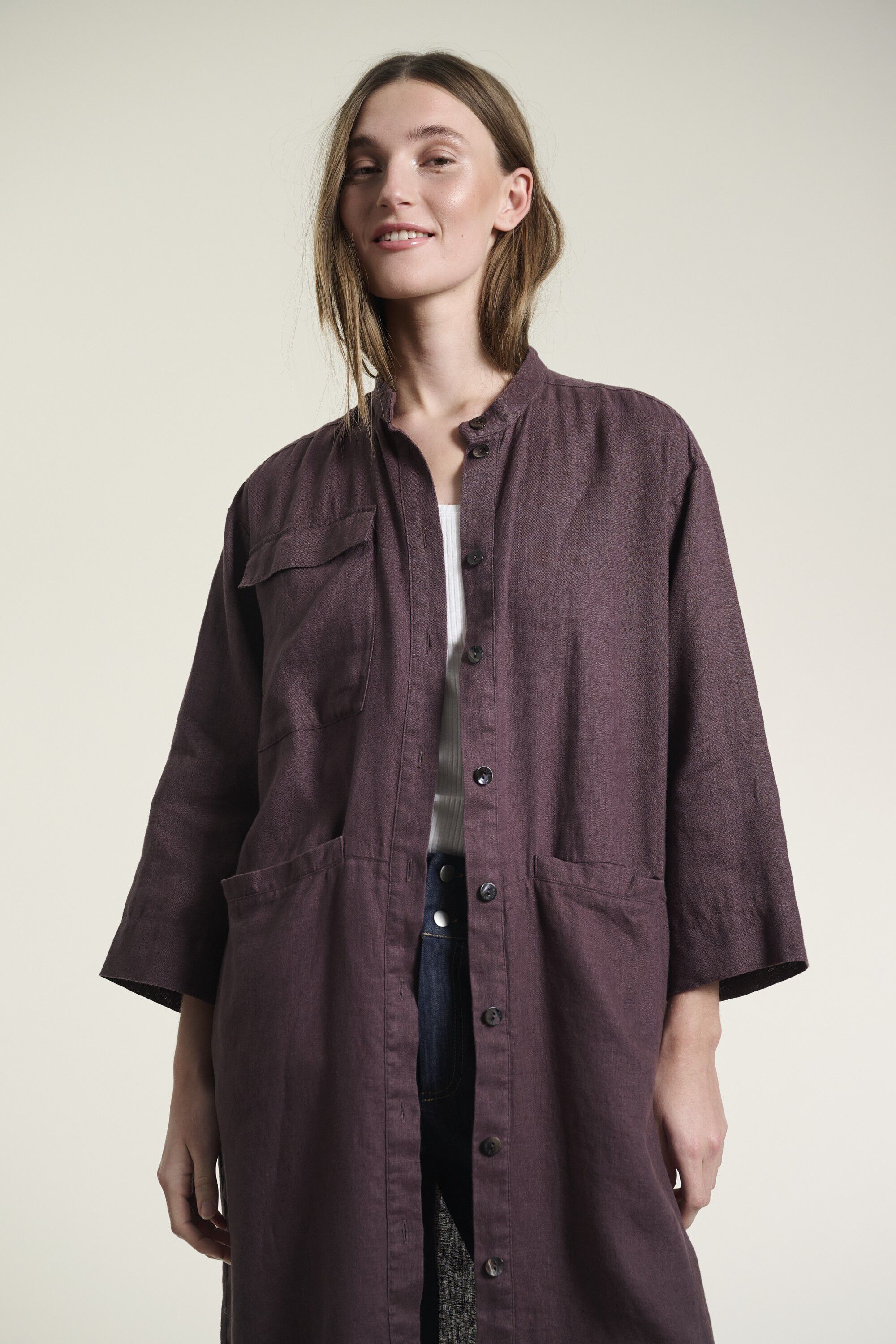 Lazy linen skjortekjole