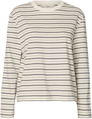 SLWESSENTIAL LS STRIPED BOXY TEE NO