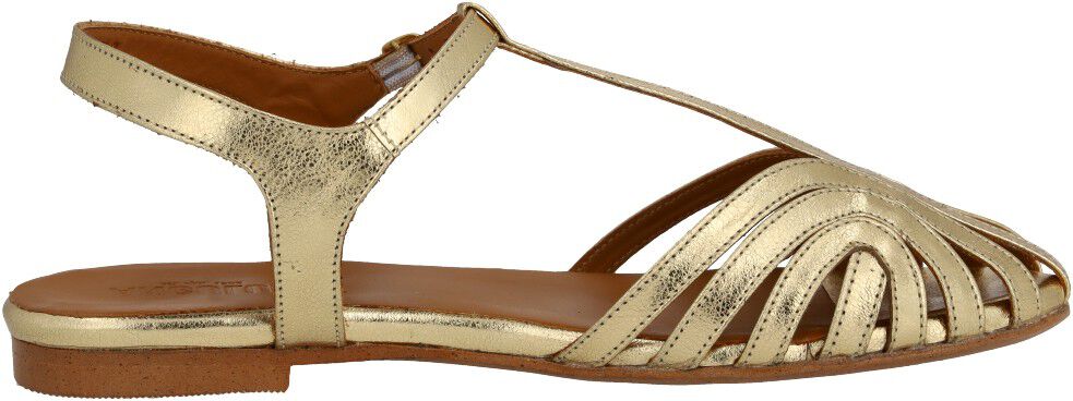 Flad sandal med smuk organisk frontdetalje