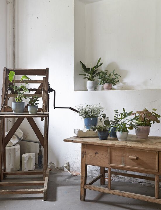 Urtepotteskjuler, hvid, Ø 12,5 cm