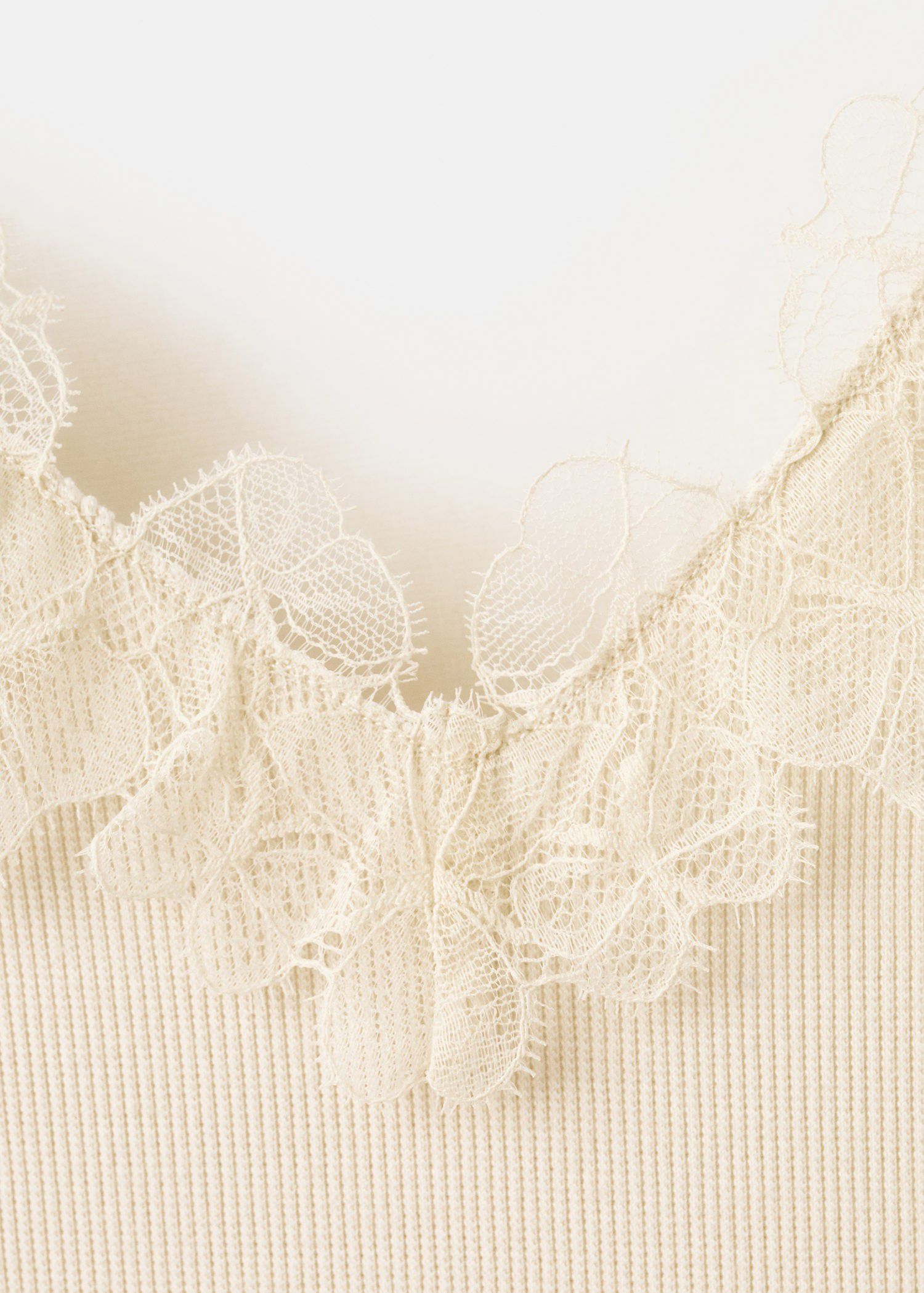 Lace detail knit top