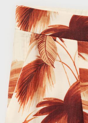 Flowing palm-tree print trousers